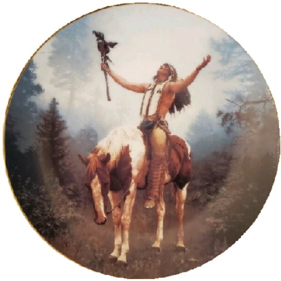 Hamilton Collection “Mystic Warrior Series” Indian Plate “Deliverence” - Picture 1 of 4
